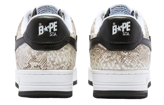 (WMNS) A BATHING APE Sta Leather Low 'White' 1I80-291-009-BEIGE