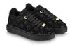 (WMNS) LOUIS VUITTON Time Out Shearling Sneakers 'Black Monogram with Gold' 1A95KN