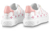 (WMNS) LOUIS VUITTON Time Out Sneakers 'White with Pink Monogram' 1AAEG2
