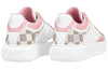 (WMNS) LOUIS VUITTON Time Out Sneakers 'White with Plaid and Logo Monogram' 1A9PYU