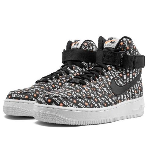 (WMNS) Nike Air Force 1 High 'Just Do It Black Orange' AO5138-001
