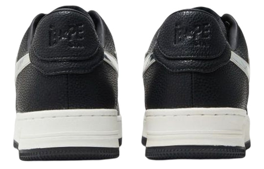 (WMNS) A BATHING APE Sta Leather Low 'Black White' 1I70-291-016-BLCKWHITE