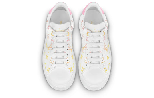 (WMNS) LOUIS VUITTON Time Out Sneakers 'White with Orange Ombre Monogram' 1A8SZG