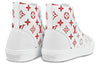 LOUIS VUITTON Tattoo Monogram Ankle Sneakers 'White Red Grey' 1A5Z0C