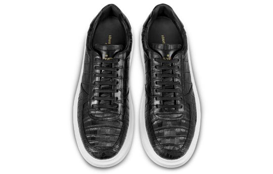 LOUIS VUITTON Beverly Hills Sneakers 'Black Croc' 1A49TM