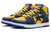 A BATHING APE Bape STA 93 High Leather 'Yellow Blue' 1J30-191-019-YELLOW