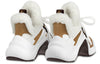 (WMNS) LOUIS VUITTON LV Archlight Shearling Sneakers 'White Brown' 1AACQS