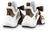 (WMNS) LOUIS VUITTON Archlight 1.0 Sneakers 'White Brown with Brown Ribbon' 1AACQB