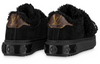 (WMNS) LOUIS VUITTON LV Time Out Furry Sneakers 'Black with Brown and White Logo' 1AADTK