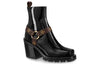 (WMNS) LOUIS VUITTON Limitless Ankle Boots 'Black with Logo Straps' 1A4WKA