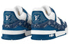 LOUIS VUITTON LV Trainers 'White with Denim Monogram' 1A9JGO