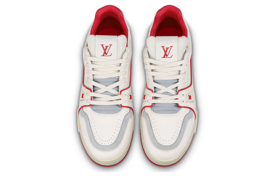 LOUIS VUITTON LV Trainer Sneakers 'White Red Grey' 1ABFBI