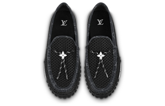 LOUIS VUITTON Racer Moccasins Shoes 'Black' 1AAQVV
