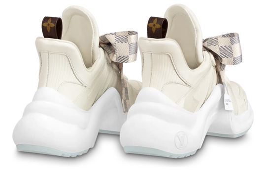 (WMNS) LOUIS VUITTON Archlight 1.0 Sneakers 'Cream White with Plaid Ribbon' 1AB43V