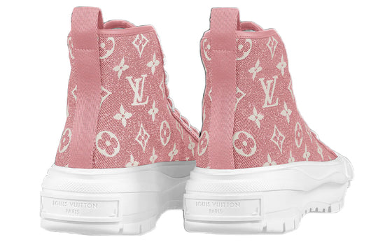 (WMNS) LOUIS VUITTON LV Squad Ankle Sneakers 'Pink Monogram' 1A9S1G