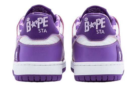 (WMNS) A BATHING APE Sk8 Leather Low 'Purple' 16 1J22-291-002-PURPLE