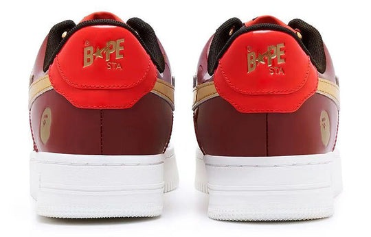A BATHING APE Bape STA CNY Leather Low 'Red' 1J22-191-003-RED