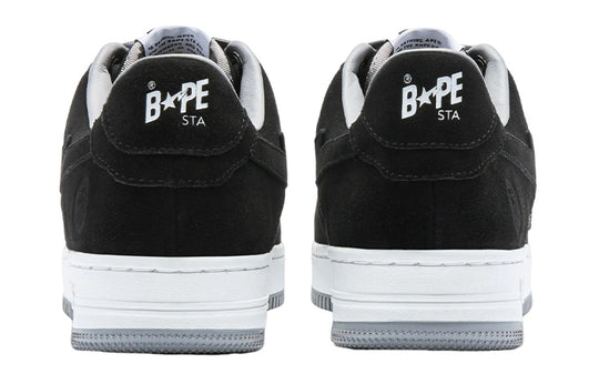 (WMNS) A BATHING APE Bape Sta Low 'Black White' 1I70-291-007-BLCKWHITE