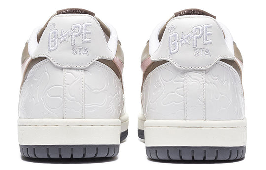 A BATHING APE Sk8 Sta 'White Tan Pink' 1H20-191-030-WB