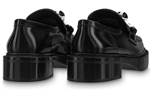 (WMNS) LOUIS VUITTON x YK Academy Loafers 'Black with White' 1AB9JW