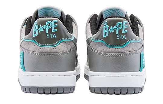 (WMNS) A BATHING APE Sk8 Leather Low 'Grey' 1I70-291-011-GREY