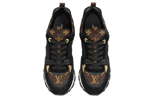 (WMNS) LOUIS VUITTON Run Away Trainers 'Black with Brown Monogram' 1AAP39