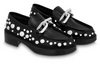 (WMNS) LOUIS VUITTON x YK Academy Loafers 'Black with White Dots' 1AB9KB