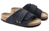 Birkenstock(WMNS) Kyoto Series Cowhide Suede Cozy Soft Sole Fashion Blue Version Sandals