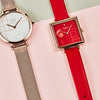 CASIOCasio Sheen Classic Cube Analog Watch 'Red Gold'