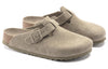 BirkenstockBoston Soft Footbed Narrow 'Suede Faded Khaki'