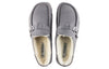 Birkenstock(WMNS) Buckley Shearling Suede Leather Narrow Fit Sandals 'Whale Gray'
