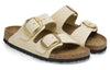 Birkenstock(WMNS) Arizona Big Buckle Nubuk Leather Narrow Fit 'Beige'