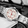 CASIOWaterproof Stainless Steel Strap White Analog