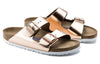 Birkenstock(WMNS) Arizona Soft Footbed Natural Leather Narrow Fit 'Metallic Copper'