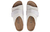 BirkenstockKyoto Nubuck-Suede Leather Narrow Fit Sandals 'Antique White'