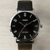 CASIOSmall Belt Waterproof Mens Black Analog