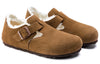 BirkenstockLondon Shearling Suede Leather Narrow Fit 'Tea'
