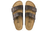 BirkenstockArizona Natural Leather Sandals 'Dark Brown'