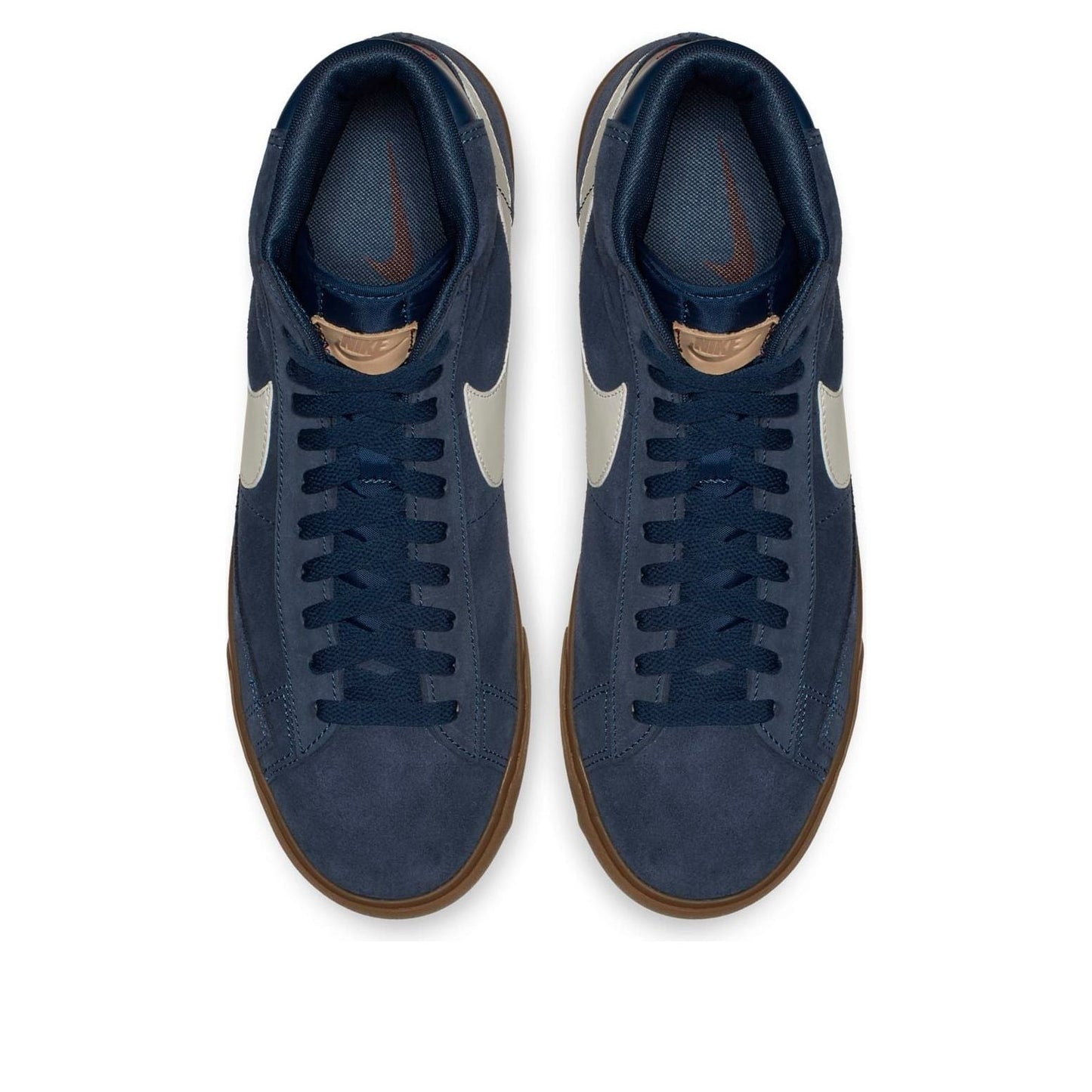 NikeBlazer Mid Mid Tops Retro Skateboarding Shoes Navy Blue