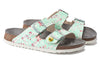 Birkenstock(WMNS) Arizona ESD Birko-Flor Narrow Fit 'Flower Field Mint'
