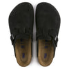 BirkenstockBoston Soft Footbed Suede Leather Narrow Fit Sandals 'Black'