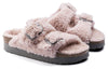 Birkenstock(WMNS) Arizona Big Buckle Shearling Narrow 'Teddy Crystal Rose'