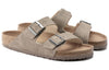 Birkenstock(WMNS) Arizona Vegan Synthetik Narrow Fit Sandals 'Desert Dust Gray Taupe'