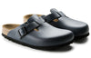 BirkenstockBoston Soft Leather Mules 'Blue'