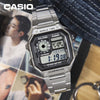 CASIOYouth Series Standard Stainless Steel Sliver Quartz Waterproof Mens Silver Digital
