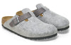 BirkenstockBoston Natural Leather/Felt 'Light Grey'