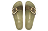 BirkenstockMadrid Big Buckle Natural Leather Oiled Narrow Fit Sandals 'Olive and Green'