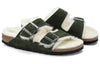 BirkenstockArizona Shearling Sandal Suede Leather Narrow Fit 'Green'