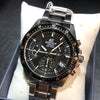 CASIOWaterproof EDIFICE Mens Black Analog