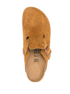 BirkenstockBoston Soft Footbed Suede Leather Narrow Fit Sandals 'Mink'